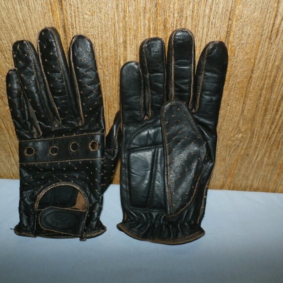 Vintage River Road Men's Leather   Outlaw Motorcycle Gloves Size Med  / NEW - Picture 13 of 16
